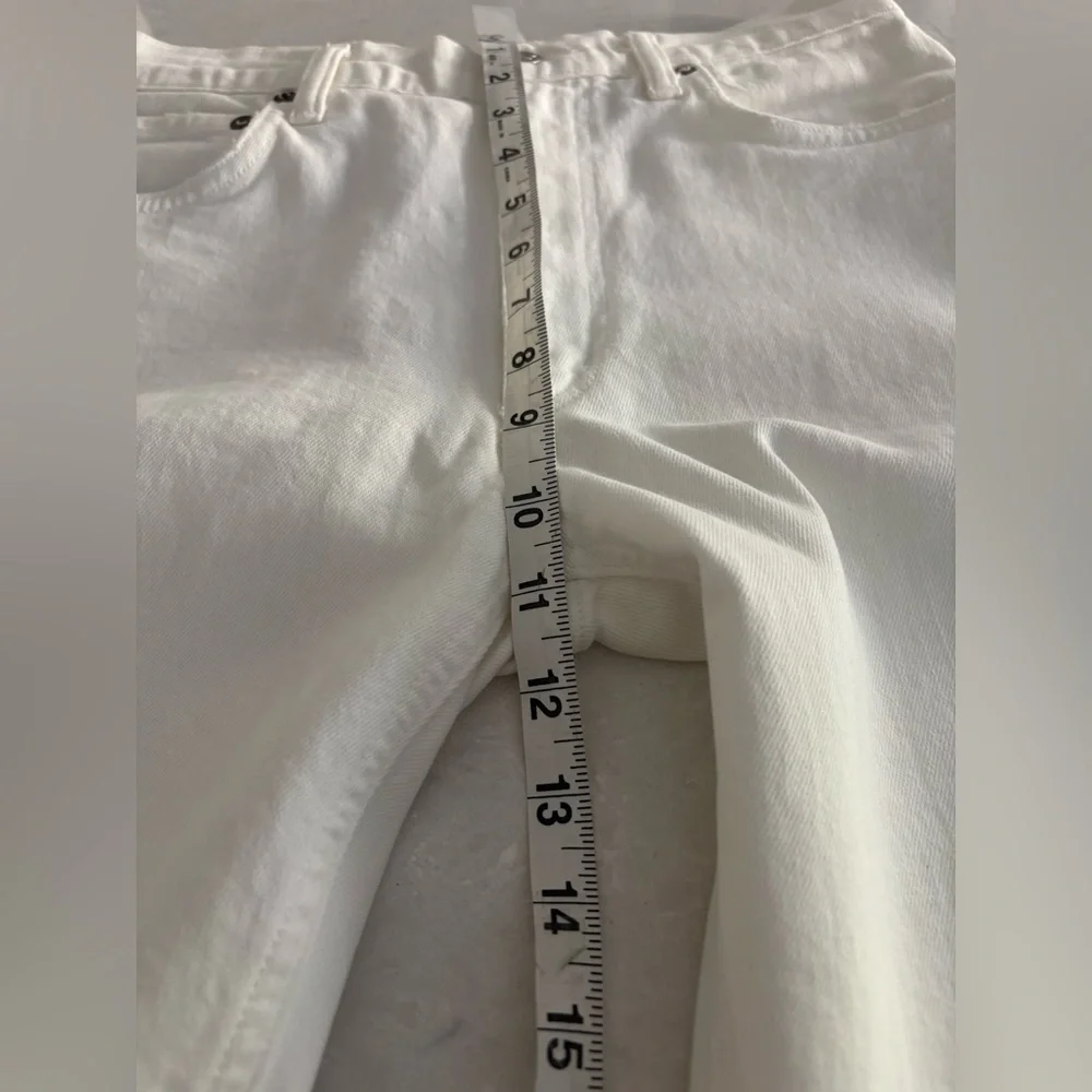 Agolde Willow Mid-Rise Slim Cut White Jeans - Picture 8 of 8